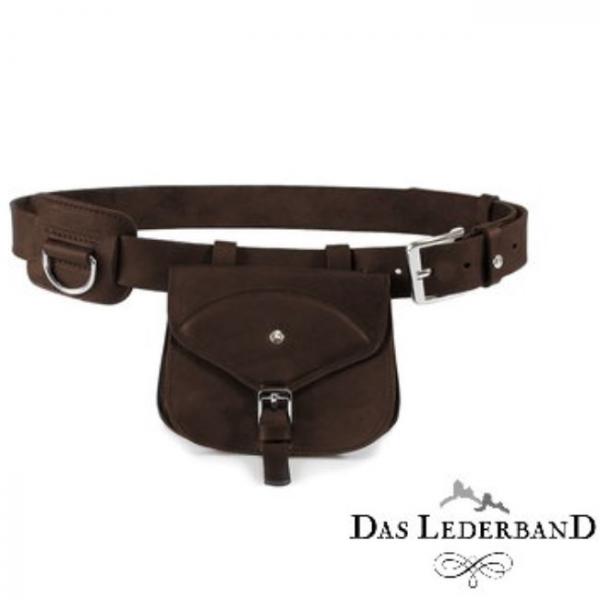 Hunting Belt with D-Ring and Pouch | Graz Mocca